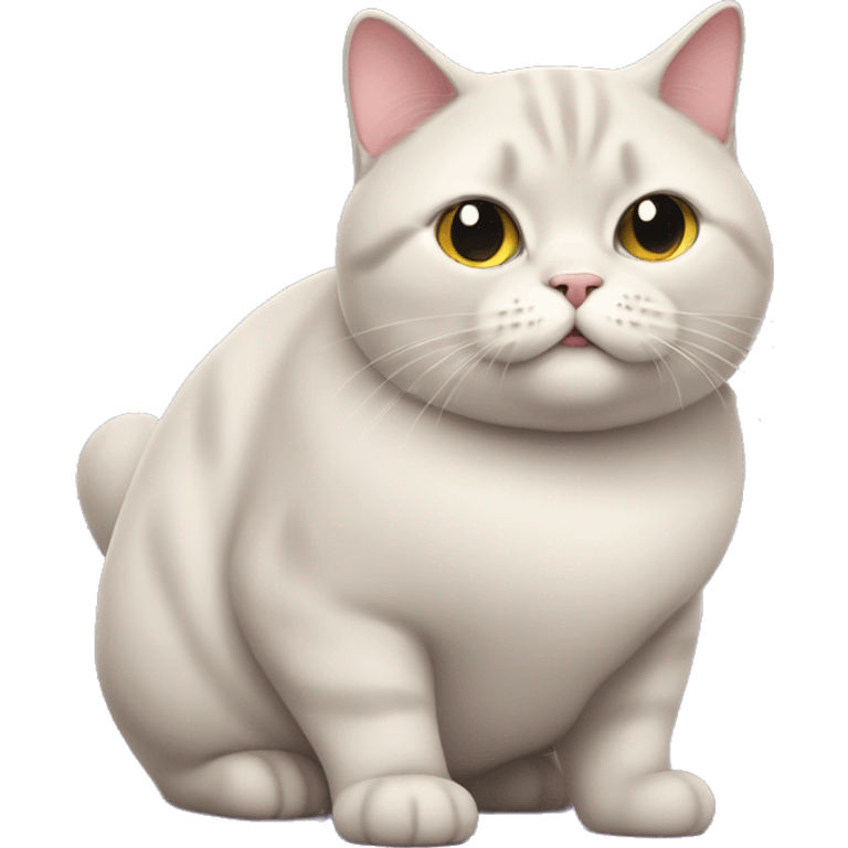 Chubby british lilac cat emoji