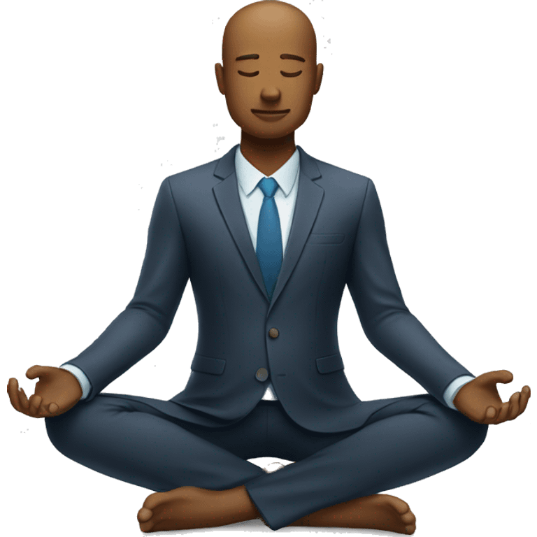 businessman meditating emoji