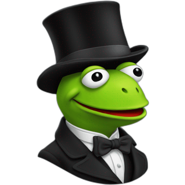 Kermit tophat emoji