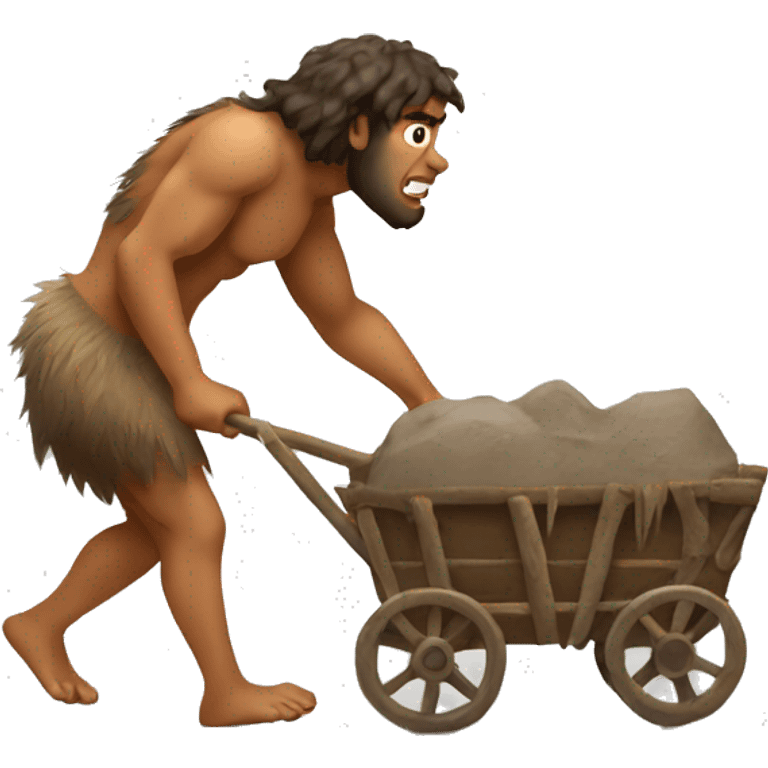 caveman pulling cart l emoji