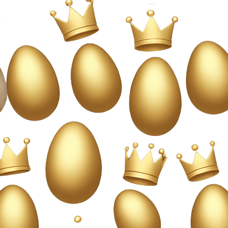 golden egg with crown no face emoji