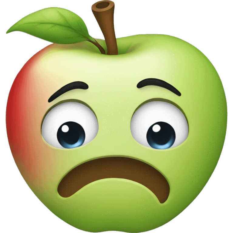 Crying apple emoji