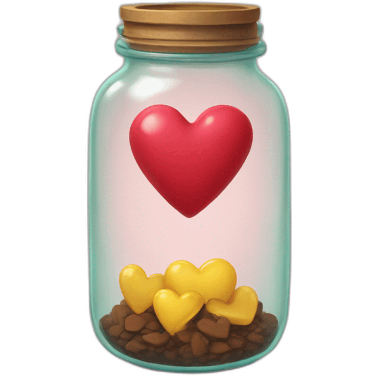 Hearts in jar emoji