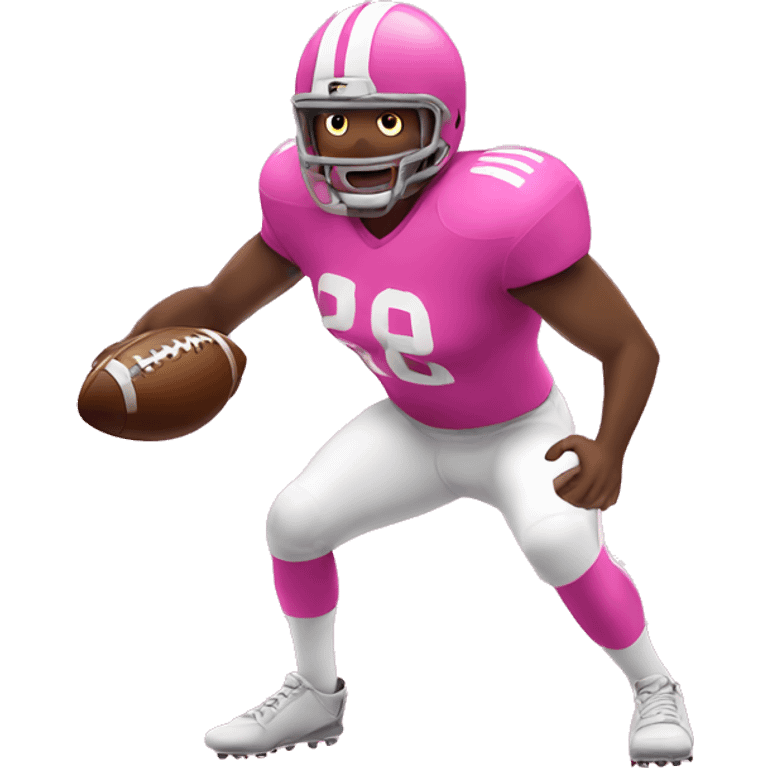 pink football with hands emoji