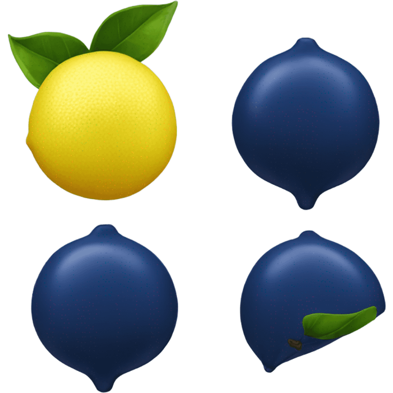 dark blue lemon emoji