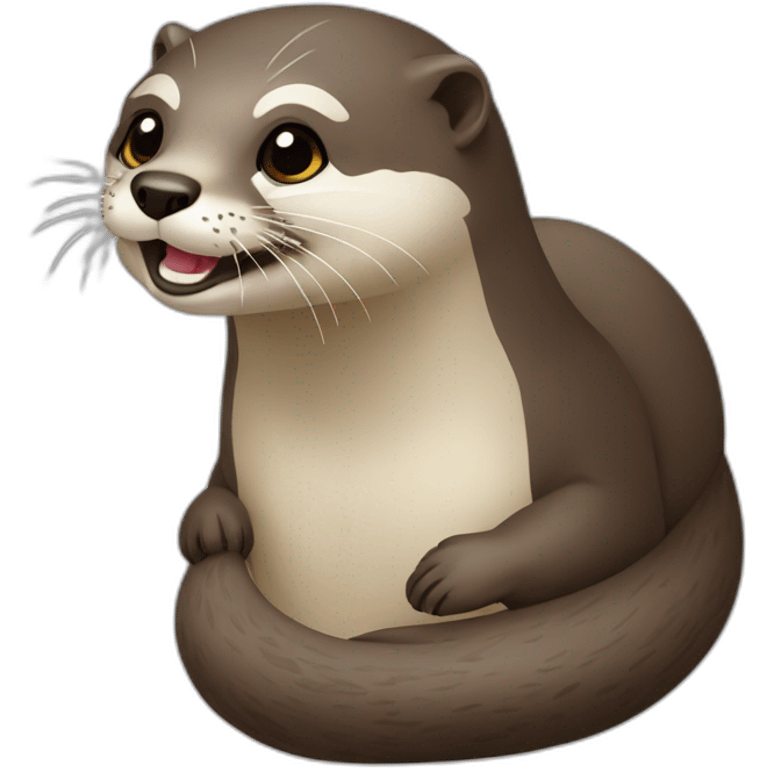 Loutre sur chien emoji