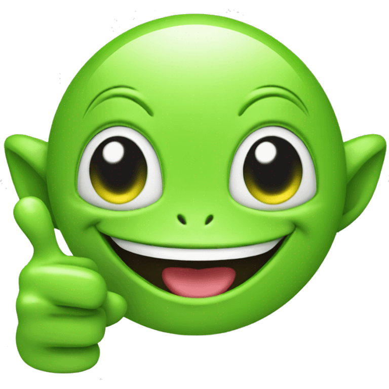 A happy alien giving a thumbs up emoji