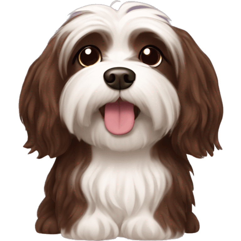 Chocolate havanese dog emoji