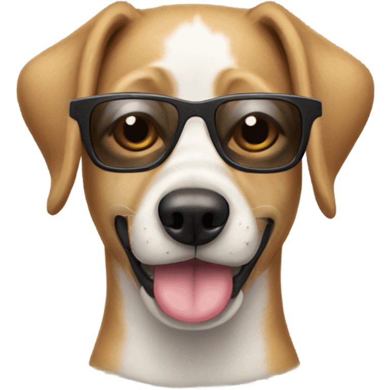 Perro con gafas  emoji