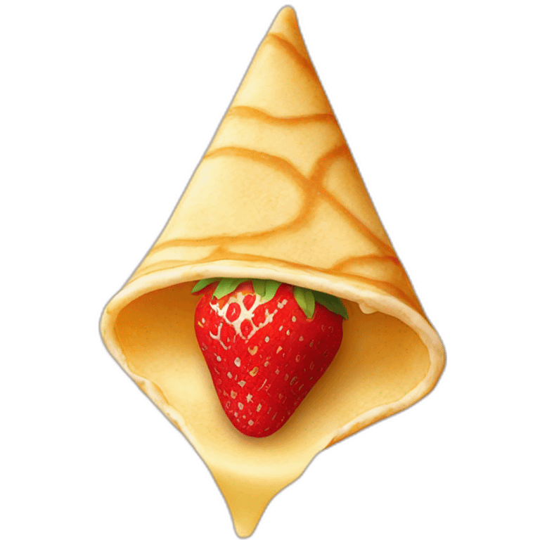 crepe with strawberry emoji