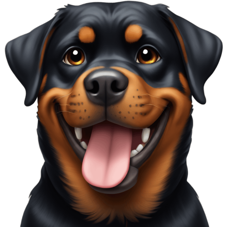 Rottweiler giving a thumbs up emoji