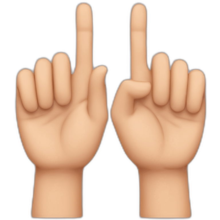 The two hands side by side with just the middle and index fingers raised emoji