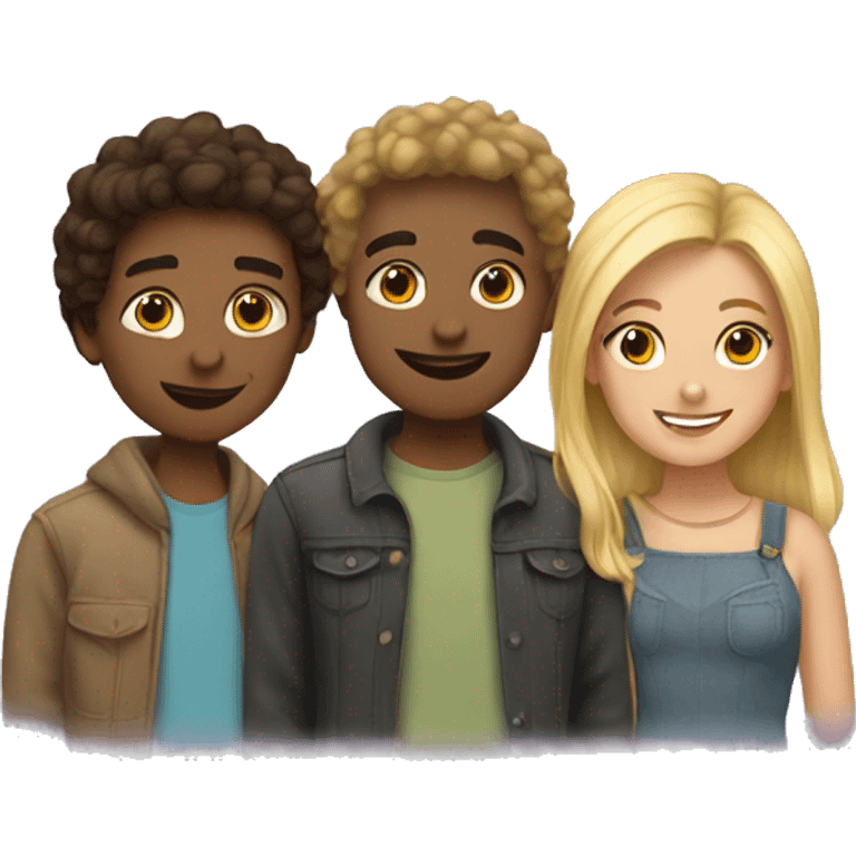 Trio of friends  emoji