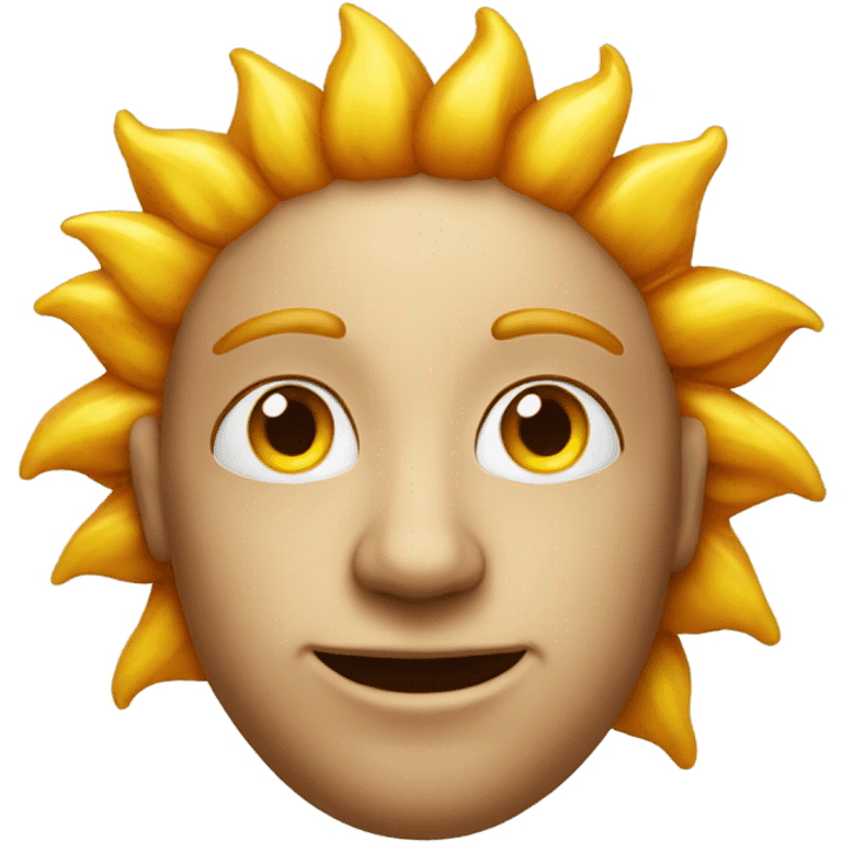 sun realistic face emoji