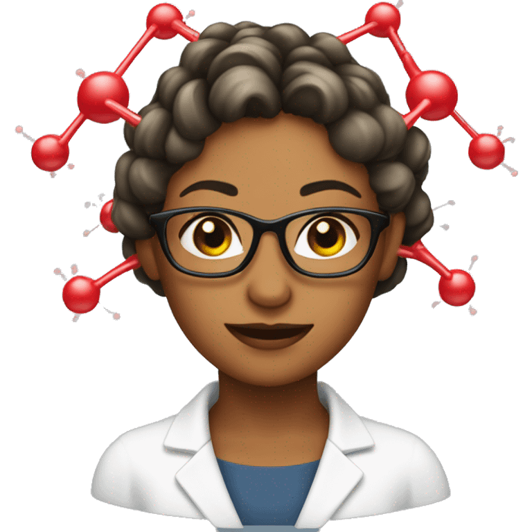 covid virus molecule that is a girl boss emoji