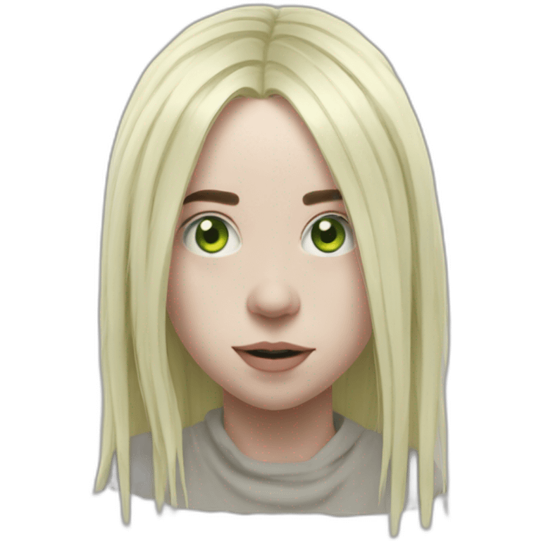 Billie Eilish, happier than ever album cover look emoji