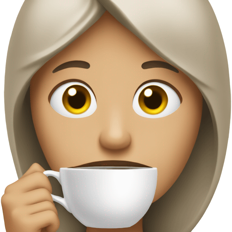 an emoji of a person siping tea emoji