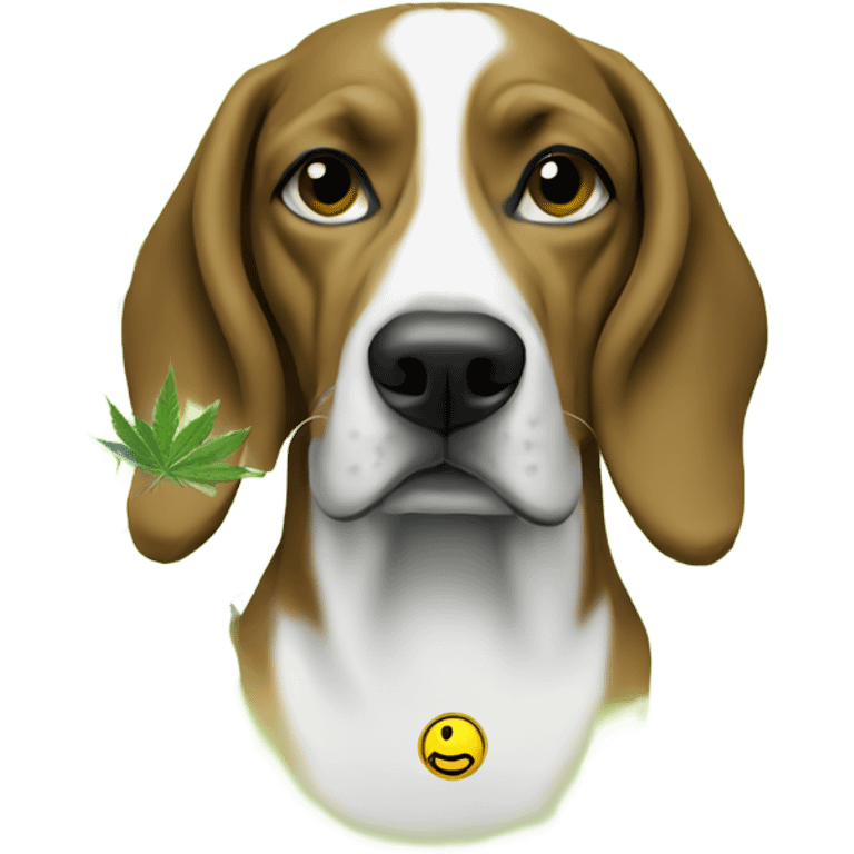 Snoop dog with weed symbols around him emoji