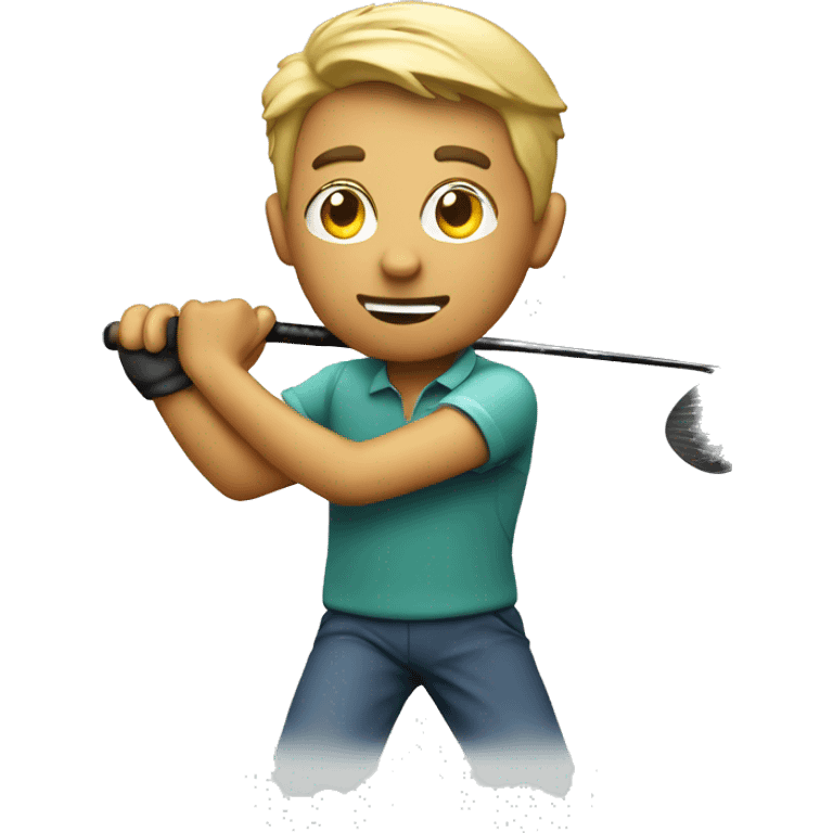 Golfer throwing club emoji