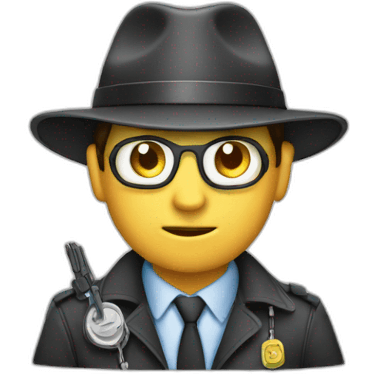 detective hacker with computer emoji