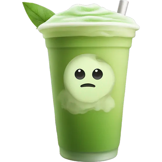 Iced matcha latte emoji