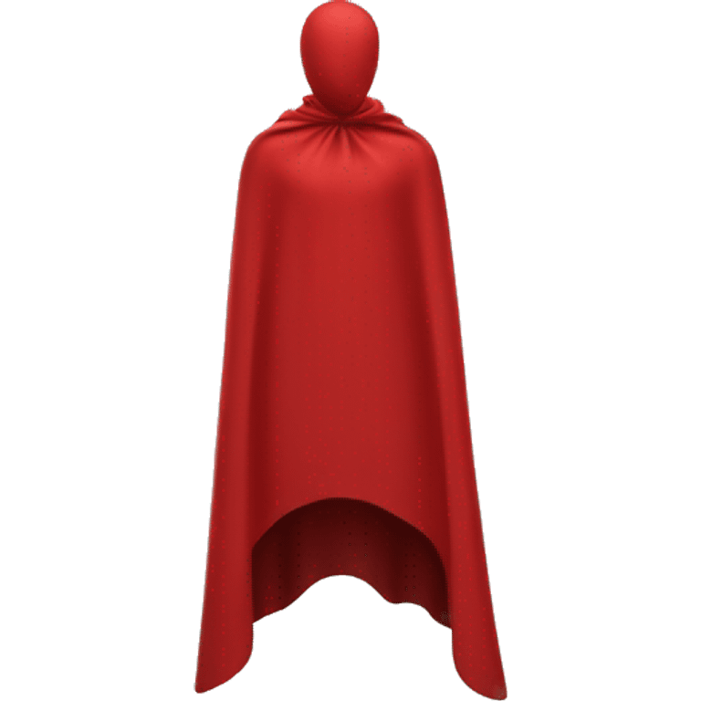 faceless mannequin flying red cape without hood emoji