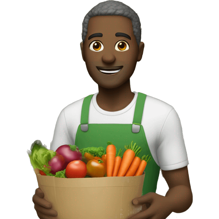 man selling vegetabes emoji