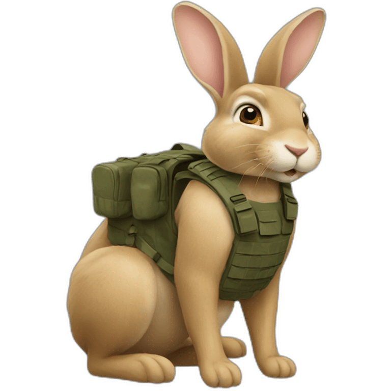 Military Rabbit emoji