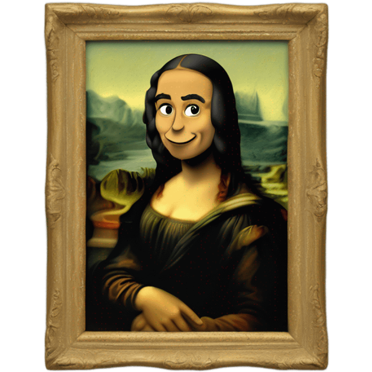 Mona Lisa painted by van gough  emoji