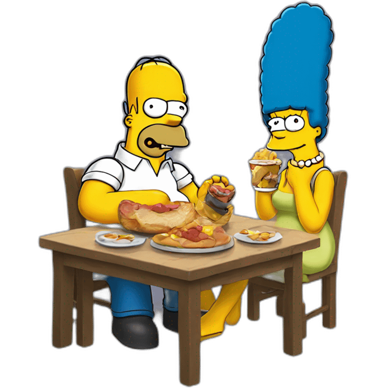 Homer Simpson eating homer simpson emoji