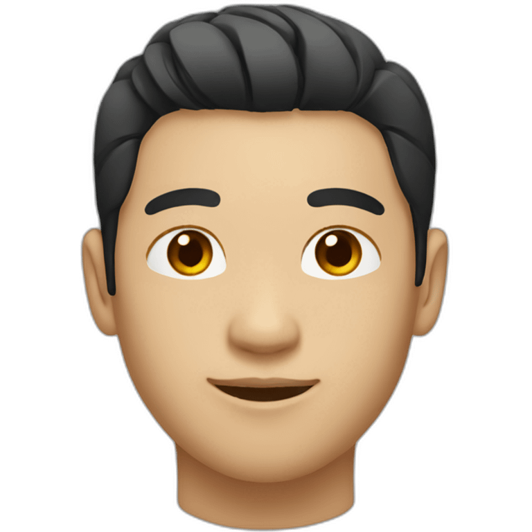 asian male with flow haircut black hair emoji