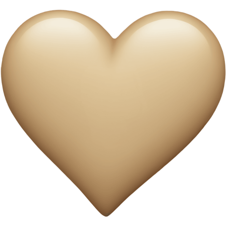 Beige heart emoji