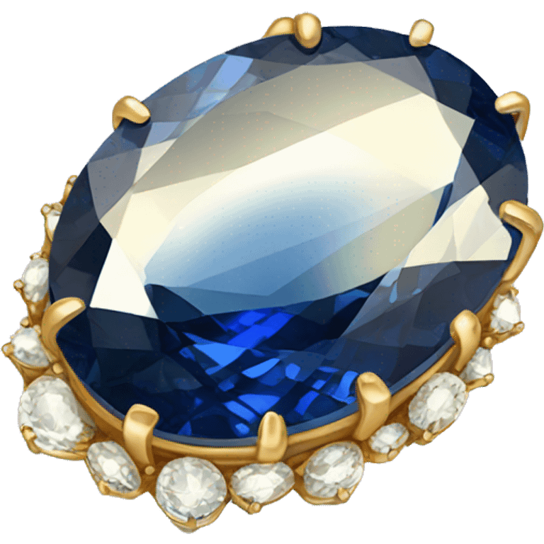 sapphire oval gem emoji