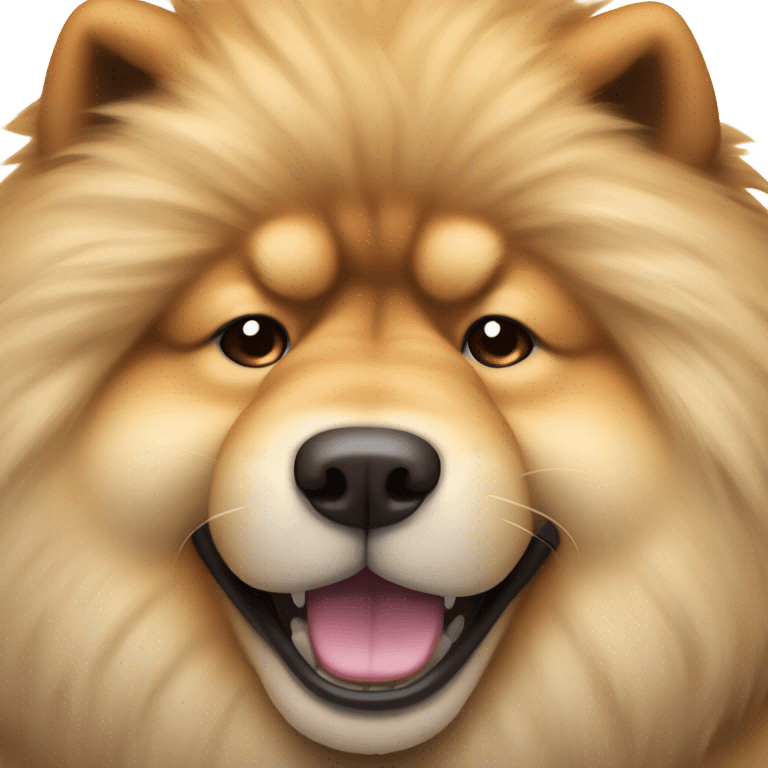 chow chow winking michivieously  emoji