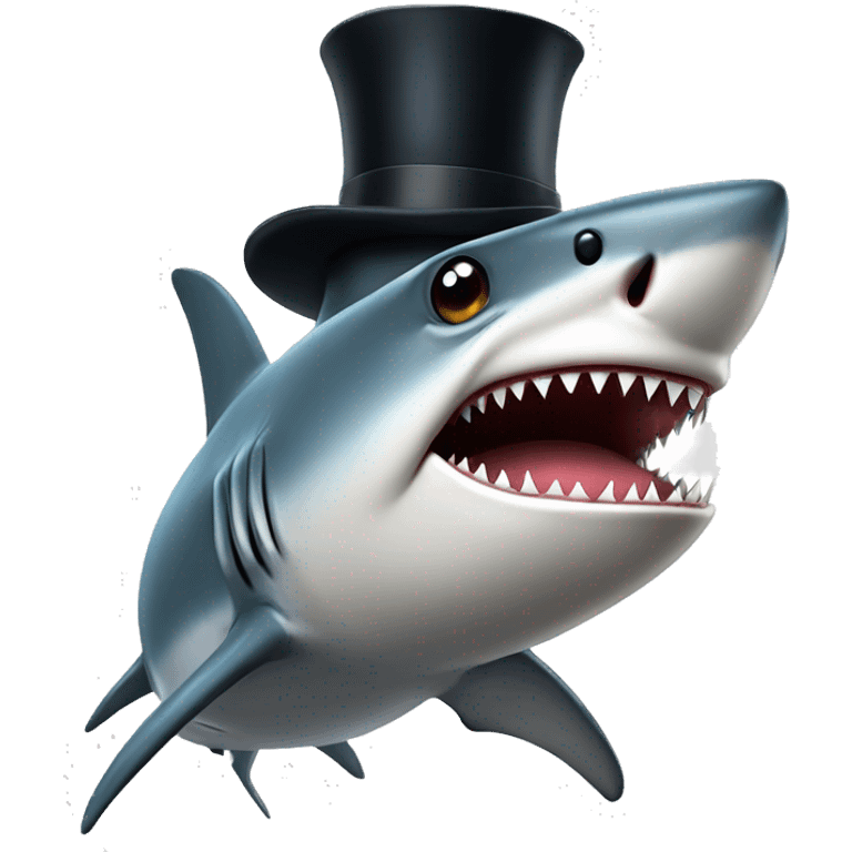 shark with a tophat emoji