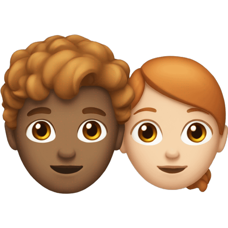 brunette girl and ginger boy emoji