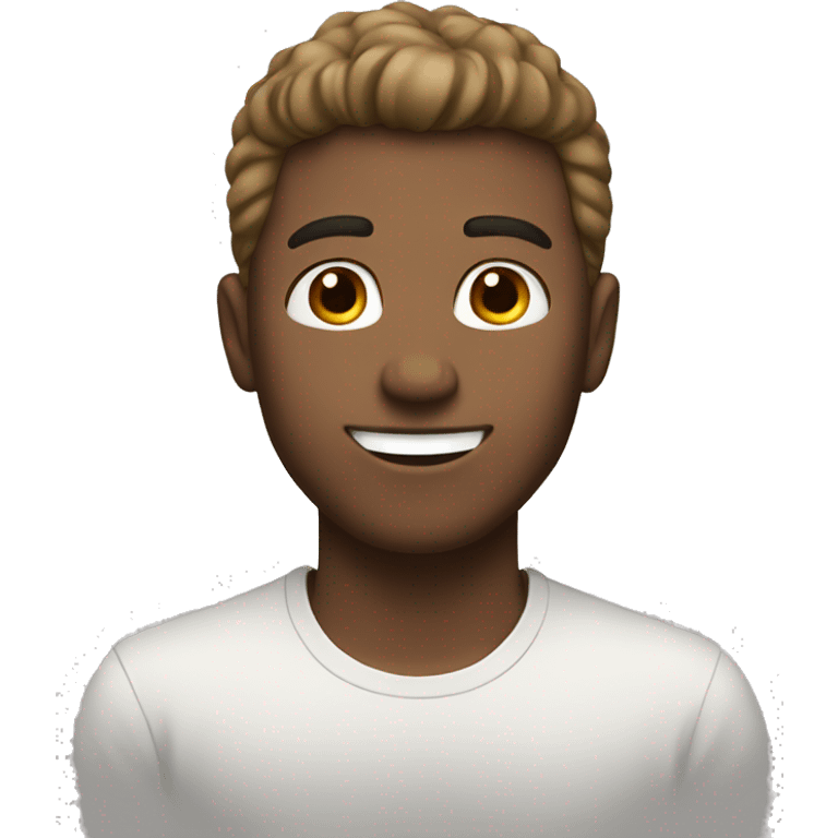 Brown guy with white girl with brown and blonde hair happy  emoji