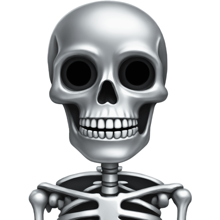 skeleton made of chrome emoji