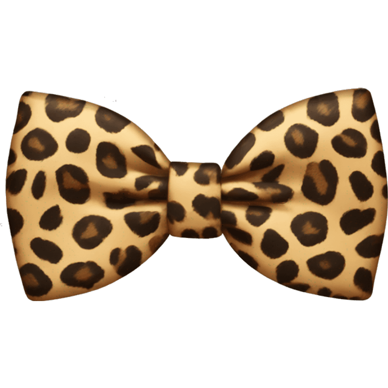 Leopard print bow emoji