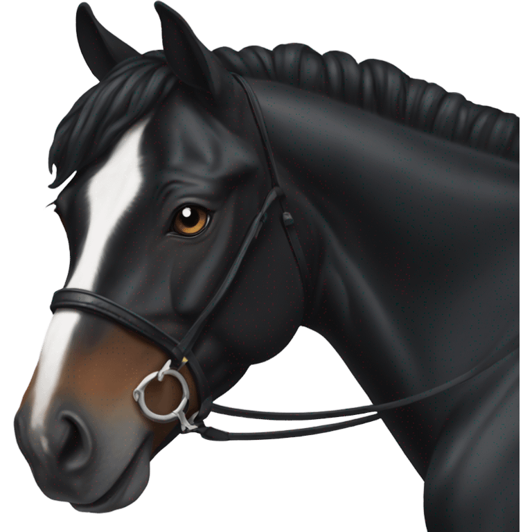 Black thoroughbred  emoji