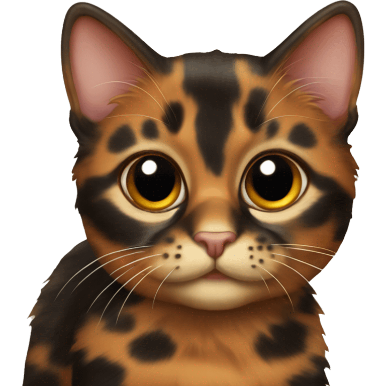 cute tortoiseshell cat  emoji