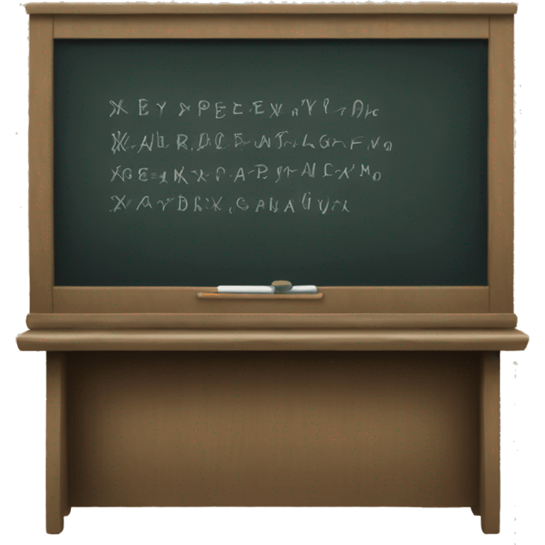 school blackboard with some writing on it emoji