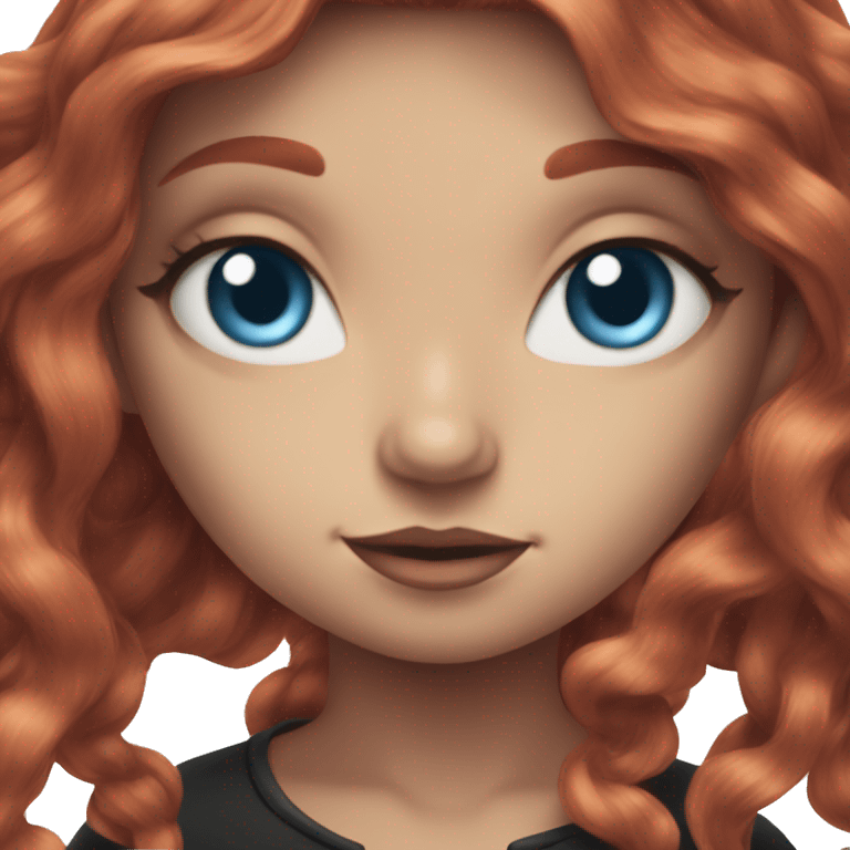 Redhead blue eyed witch emoji