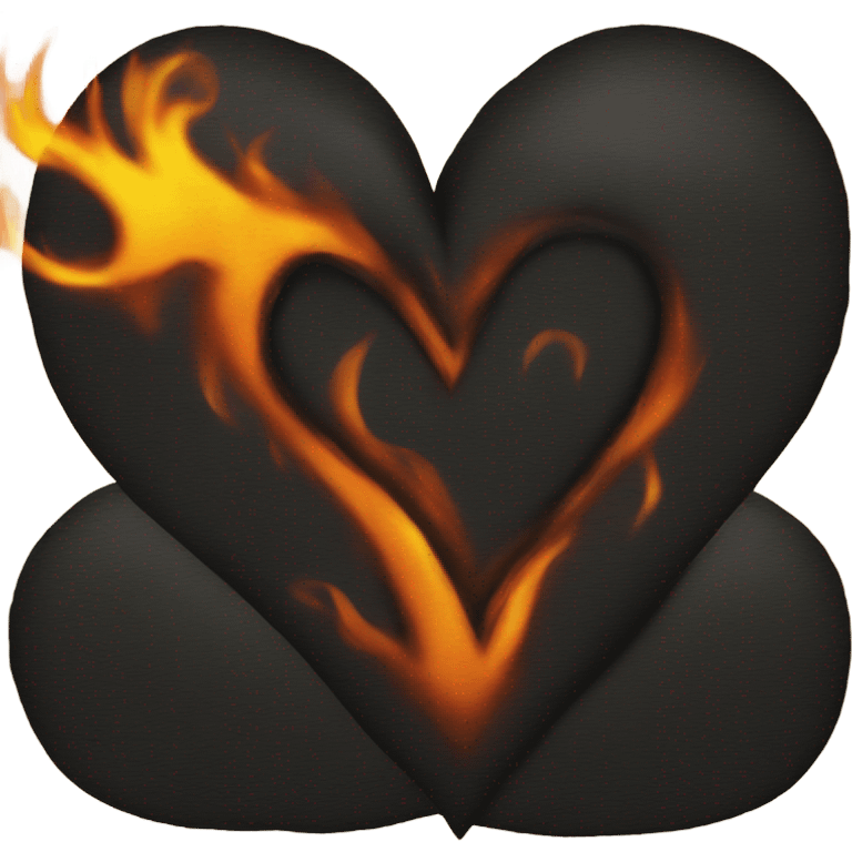 black heart on fire emoji