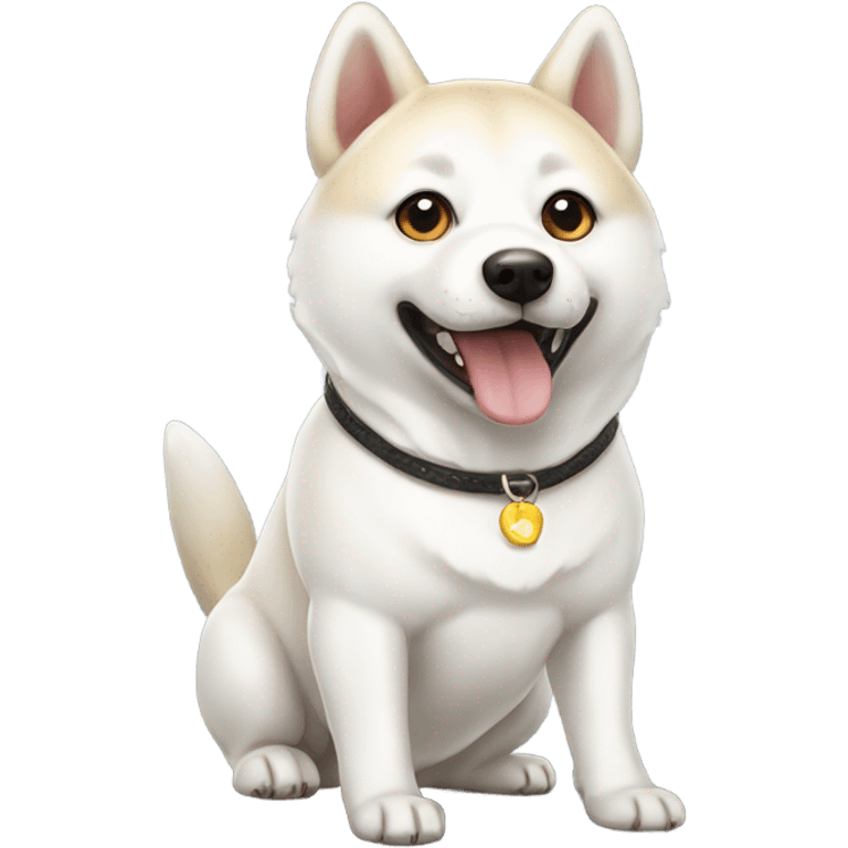 White Shiba Inu  emoji