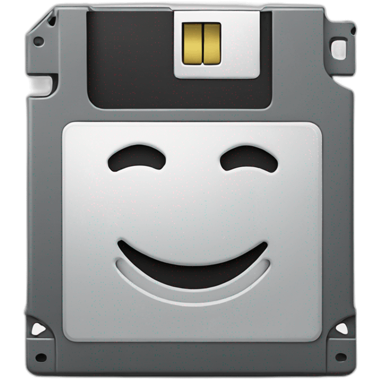 grinning Floppy Disk emoji