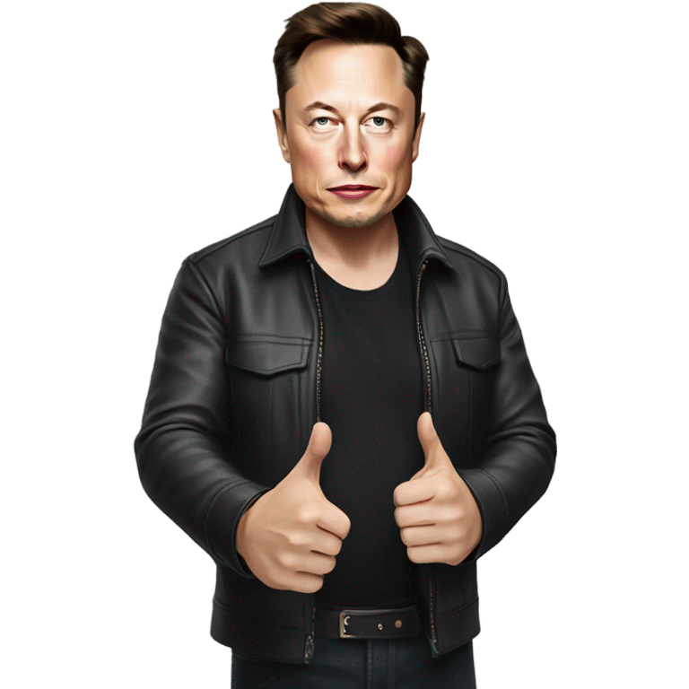 Elon musk giving a thumbs down emoji