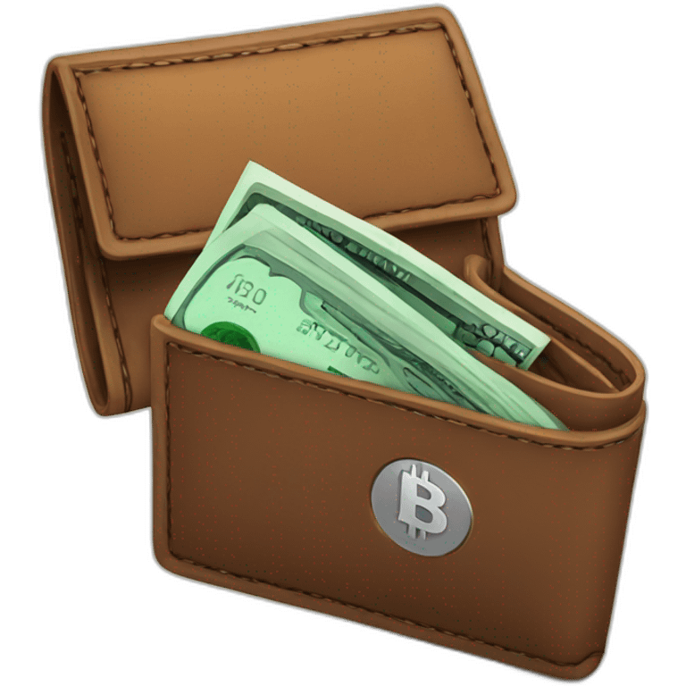 wallet with crypto emoji