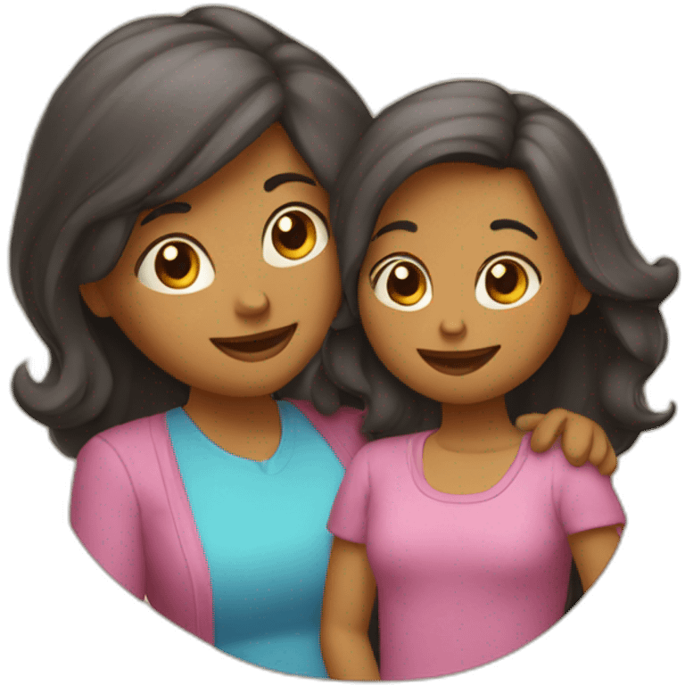 Mother father two daughters emoji