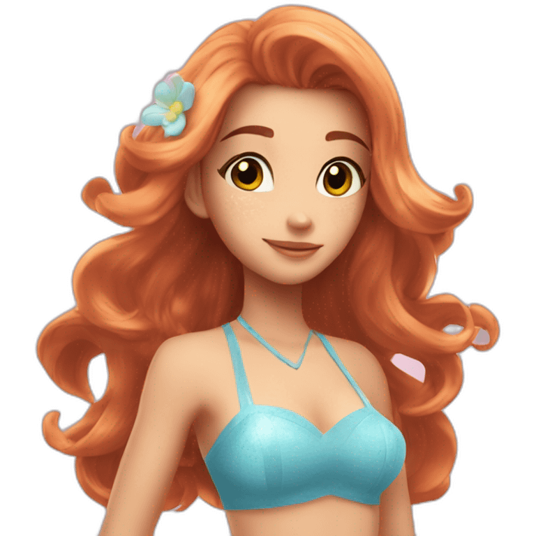 winx club bloom shrug standing emoji